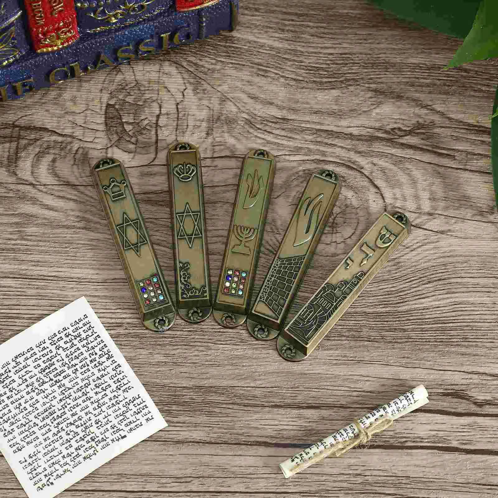 5 шт. мемориальные украшения дверной свиток Священный столб металлическая ретро