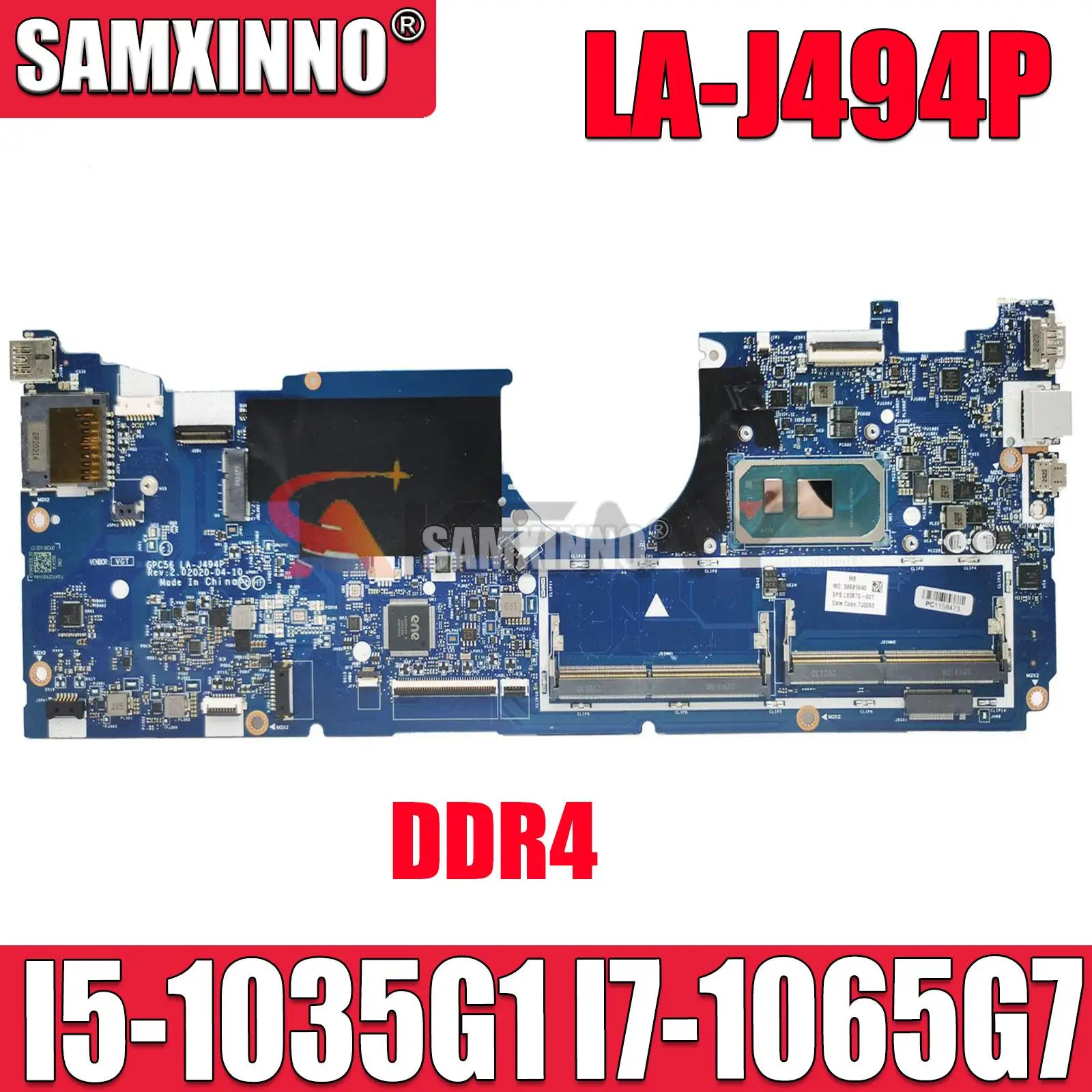 

15-ED LA-J494P motherboard for HP envy X360 15-ED Laptop motherboard Mainboard I5-1035G1 I7-1065G7 CPU DDR4