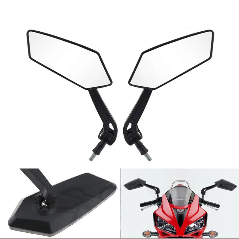 Universial Motocross 8mm 10mm Motorcycle Mirror Scooter E-Bike Rearview Mirrors 2Pcs/Pair Electromobile Back Side Convex Mirror