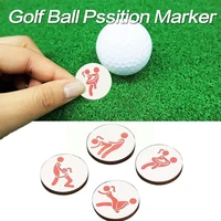 4pcsset golf ball markers innovative printed golf marker disc position marks golf sport for outdoor wooden accessories s7e2