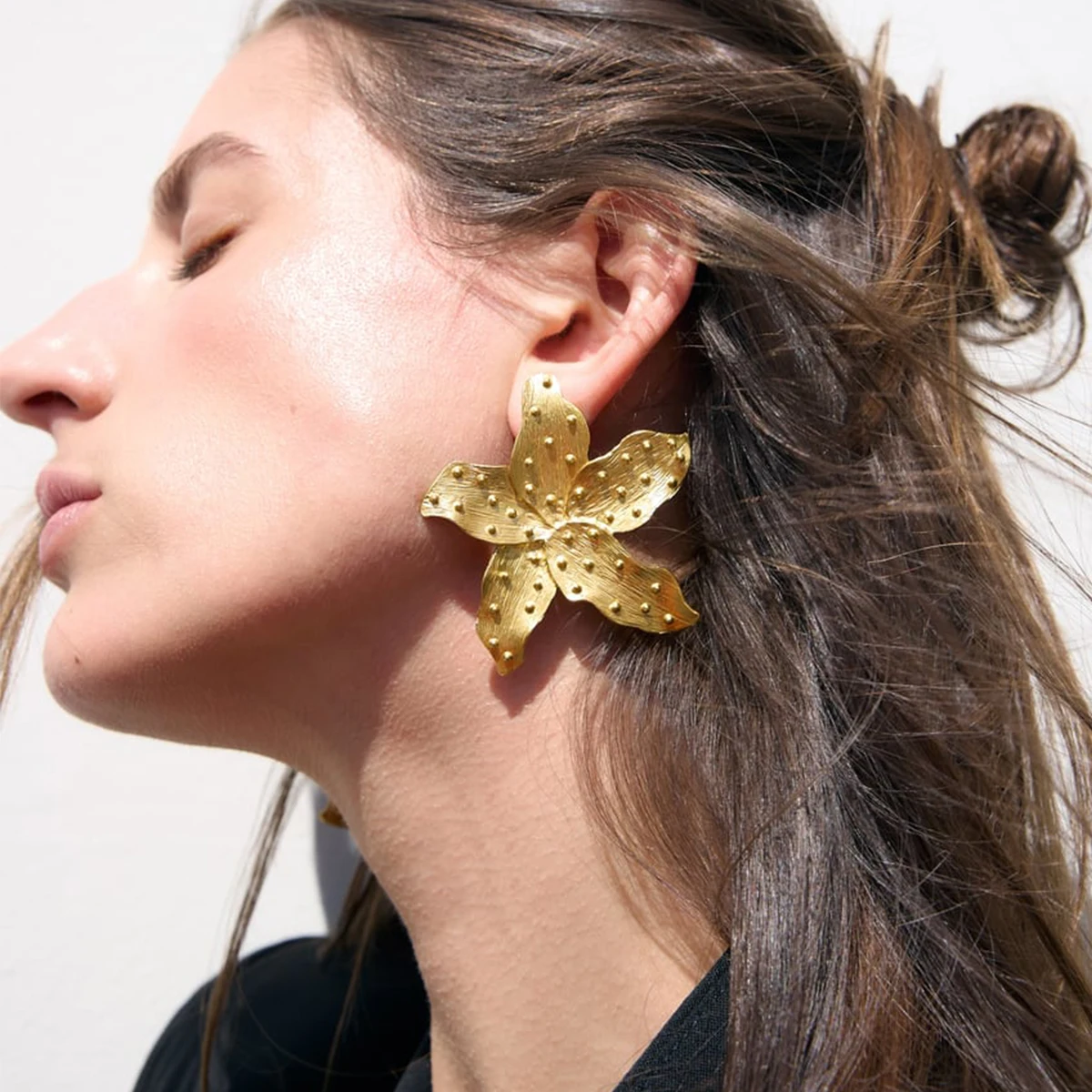 

2023 Trend New Irregular Metal Star ZA Earrings For Women Vintage Gold Silver Color Dangle Earrings Statement Jewelry Wholesale