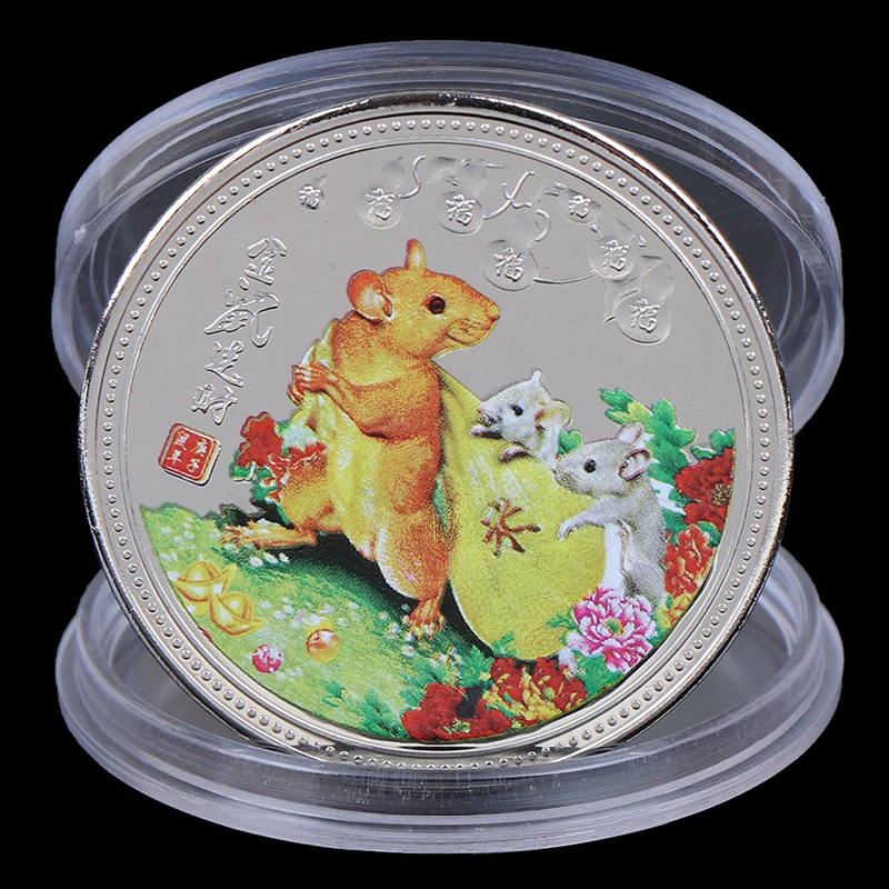 1/10PCS 2020 Year of The Rat Commemorative Coin Chinese Zodiac Souvenir Challenge Coins Lunar Calendar Collection Art Craft Gift | Дом и сад