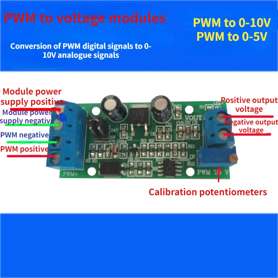 

PWM to 0-10V Converter PLC Industrial Interface Analog to Digital PWM to Voltage Conversion