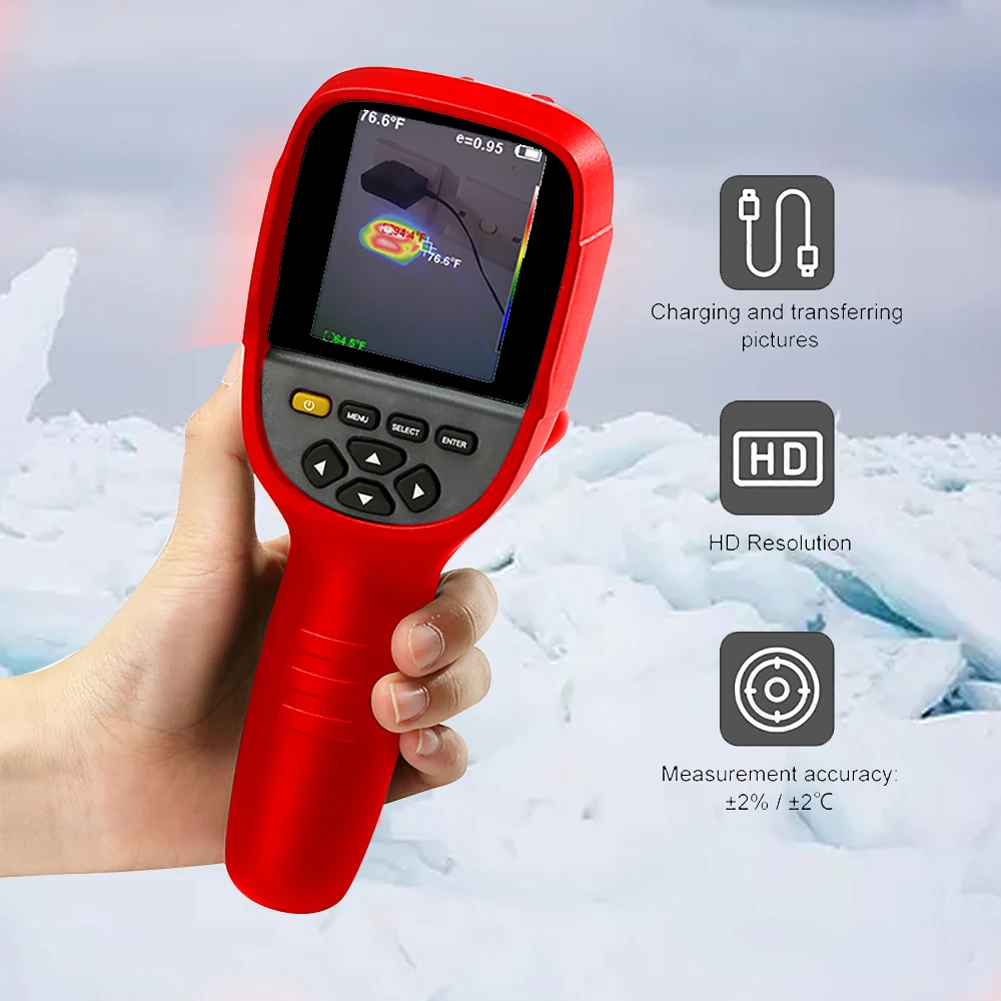 

TOOLTOP ET692D 320*240 Infrared Images Resolution 3.2Inch TFT Display Hand-held Portable Thermal Imager -20~350℃ 5 Color Palette