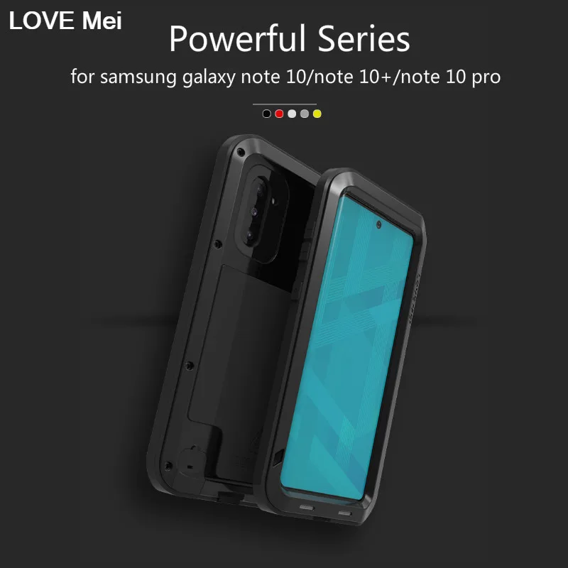 

Мощный чехол Love Mei для Samsung Galaxy Note 10, противоударный металлический алюминиевый чехол для Samsung Galaxy Note 10 Plus/Note 10 +