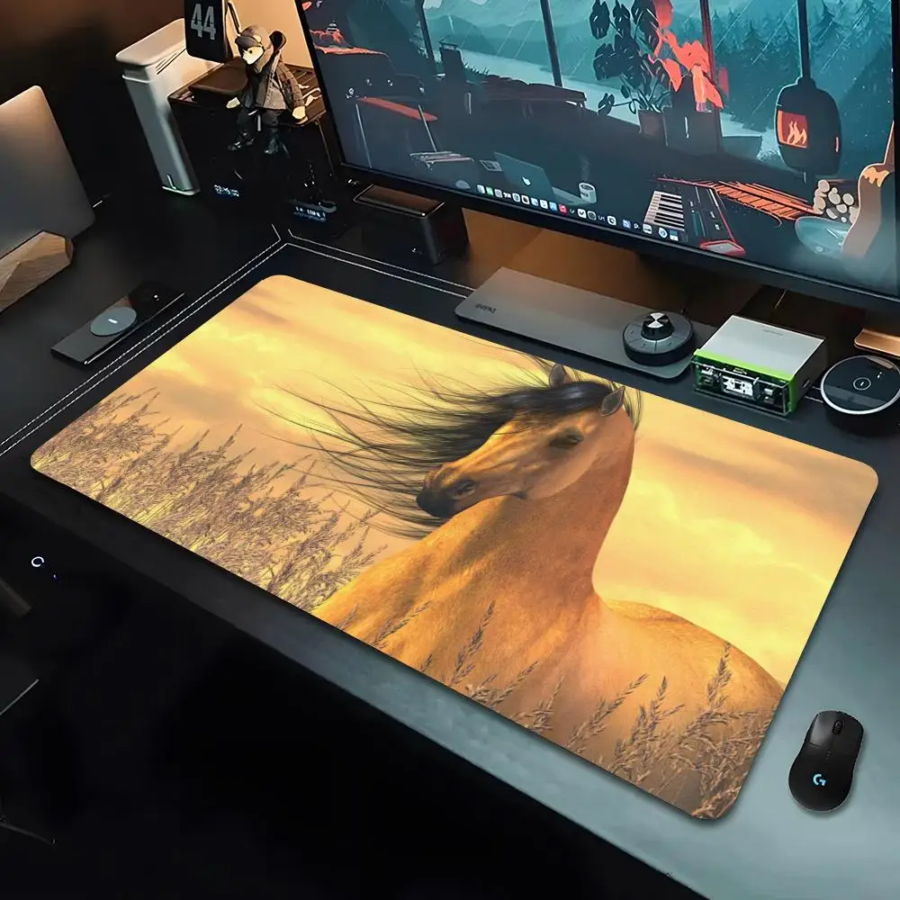 Коврик для мыши с изображением животных и лошадей Офисный Компьютерный коврик