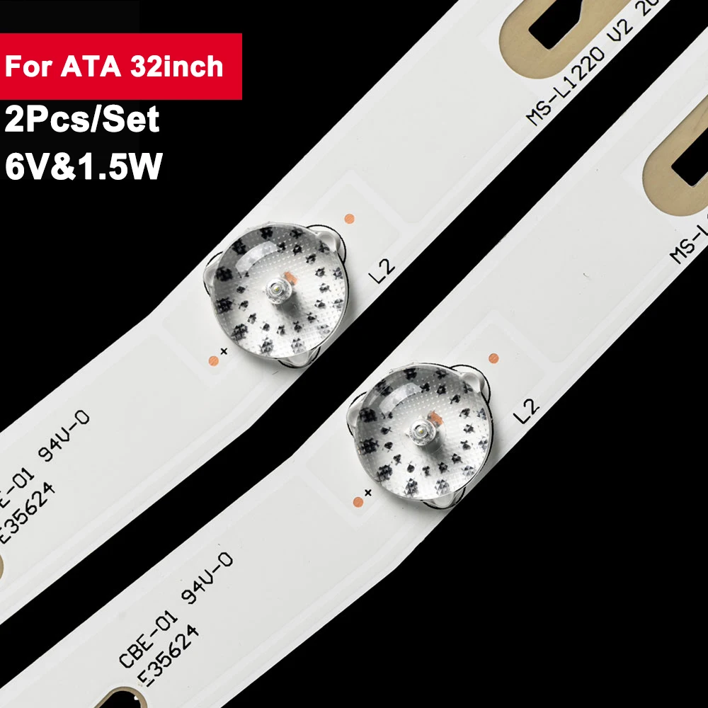 595mm 6V1.5W 6lens Led Tv Backlight Strip For ATA 32inch MS-L1084 2Pcs/Set Repair of TV Accessories SH-32A 3261