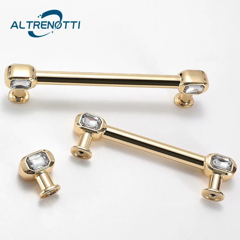 Хрустальная Золотая стеклянная мебель шкаф ящик ручка для шкафа T-бар роскошный