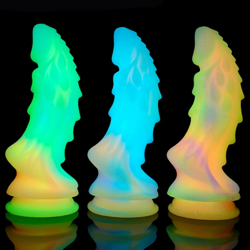 

YiHH Colourful Glowing Big Penis Dragon Dildo Anal Toys Huge Monster Dildos For Men Women Adults 18 Femme Masturbator Sex toys