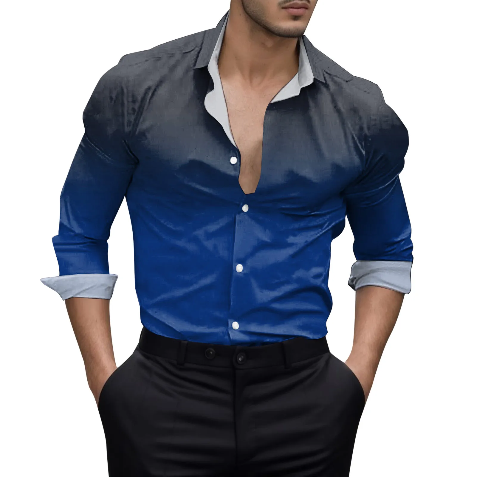 

Мужская Повседневная дышащая кофта с 3D-принтом и градиентом