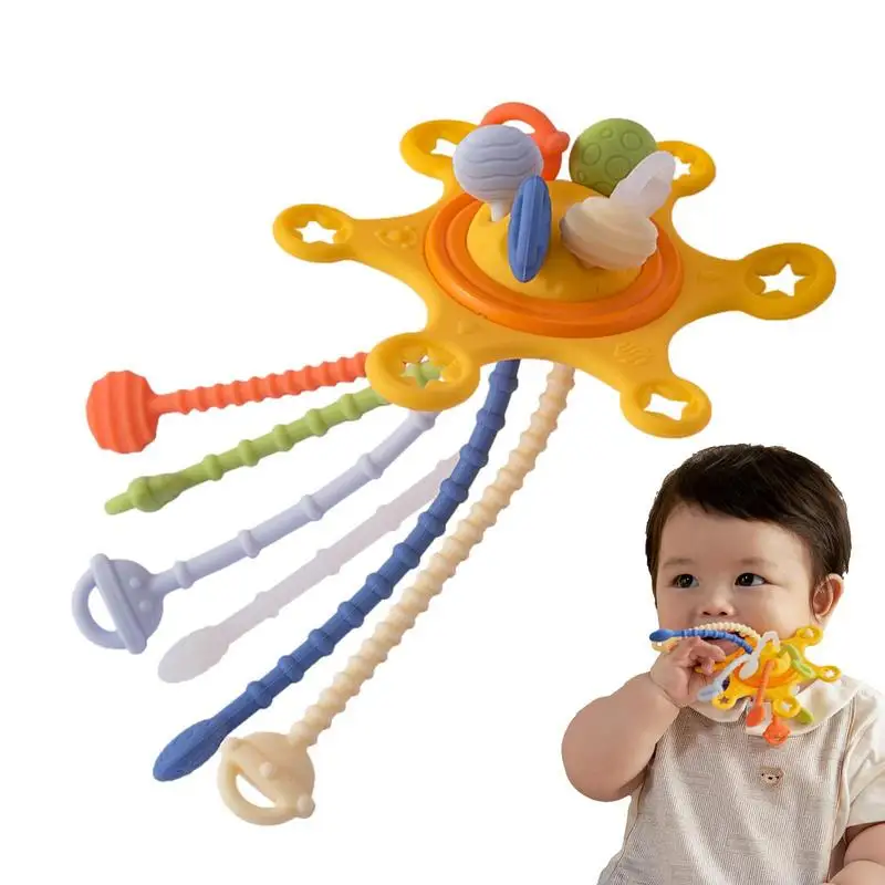 

Игрушка Монтессори для малышей, силиконовая игрушка Монтессори для малышей, игрушки для прорезывания зубов, обучающие игрушки для моторики