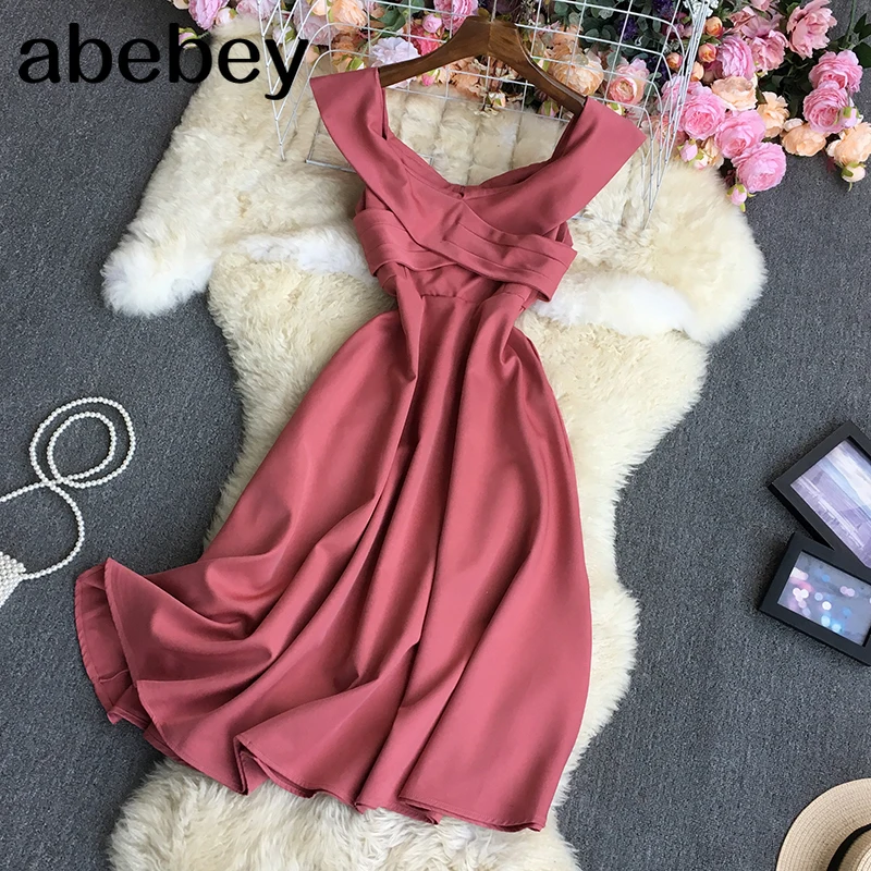 

Плиссированное Платье-трапеция средней длины, демисезонное платье во французском стиле с вырезом лодочкой, короткими рукавами, перекрестн...