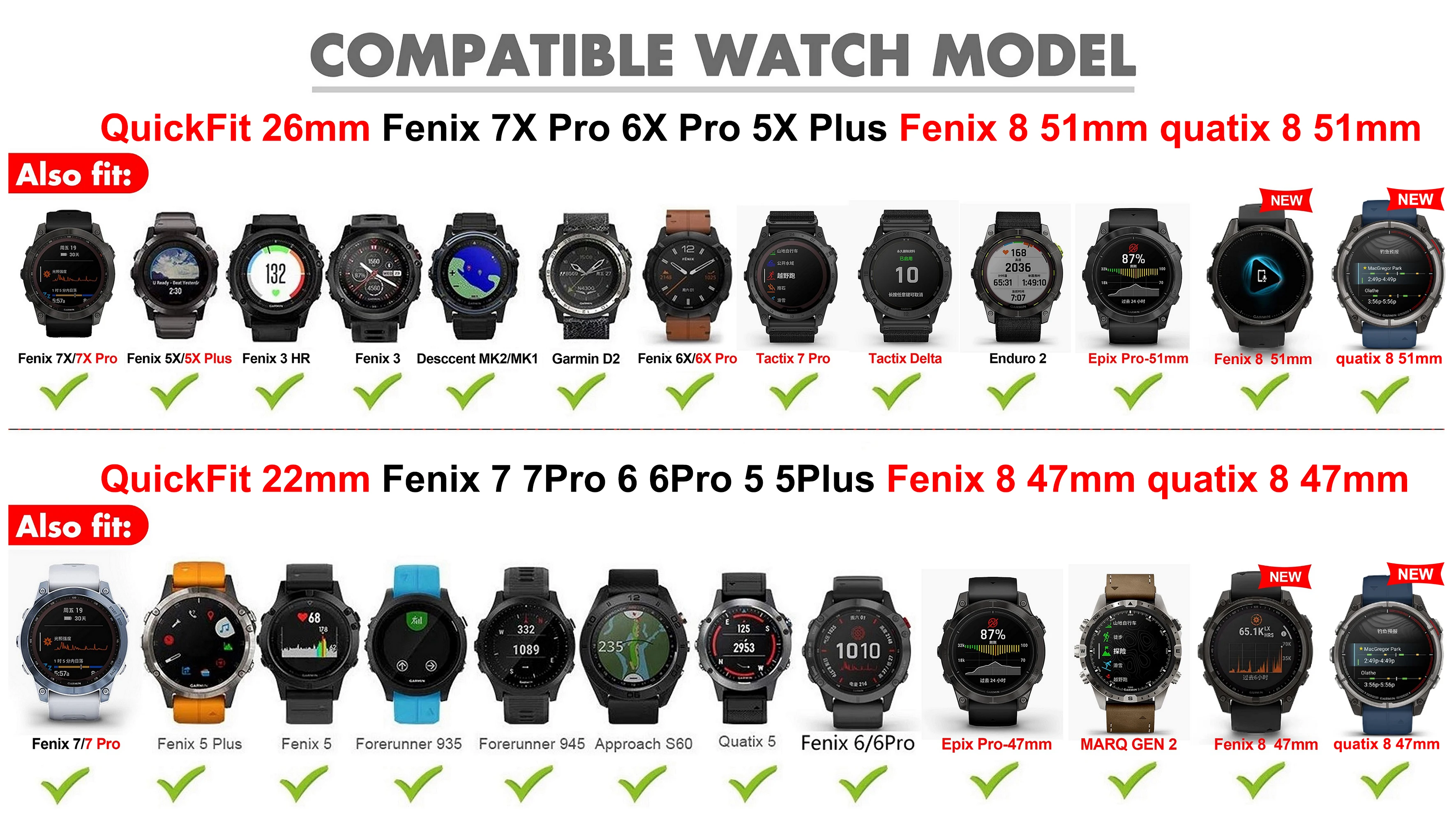 Силиконовый ремешок для часов 2226 мм для Garmin Fenix 7X, 7 Pro Solar, Fenix 8, 6X, 6 Pro, 5, 5X, 965, Epix Gen2, Quatix, Enduro 2, 3, QuickFit (art.: 3920d4ffe2d40) - 3920d4ffe2d40