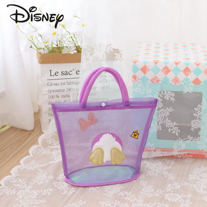 Disney Daffy New Women's Handbag Fashion Hollow Out Women's Wash Bag Cartoon Love Multi Functional Large Capacity Storage Bag