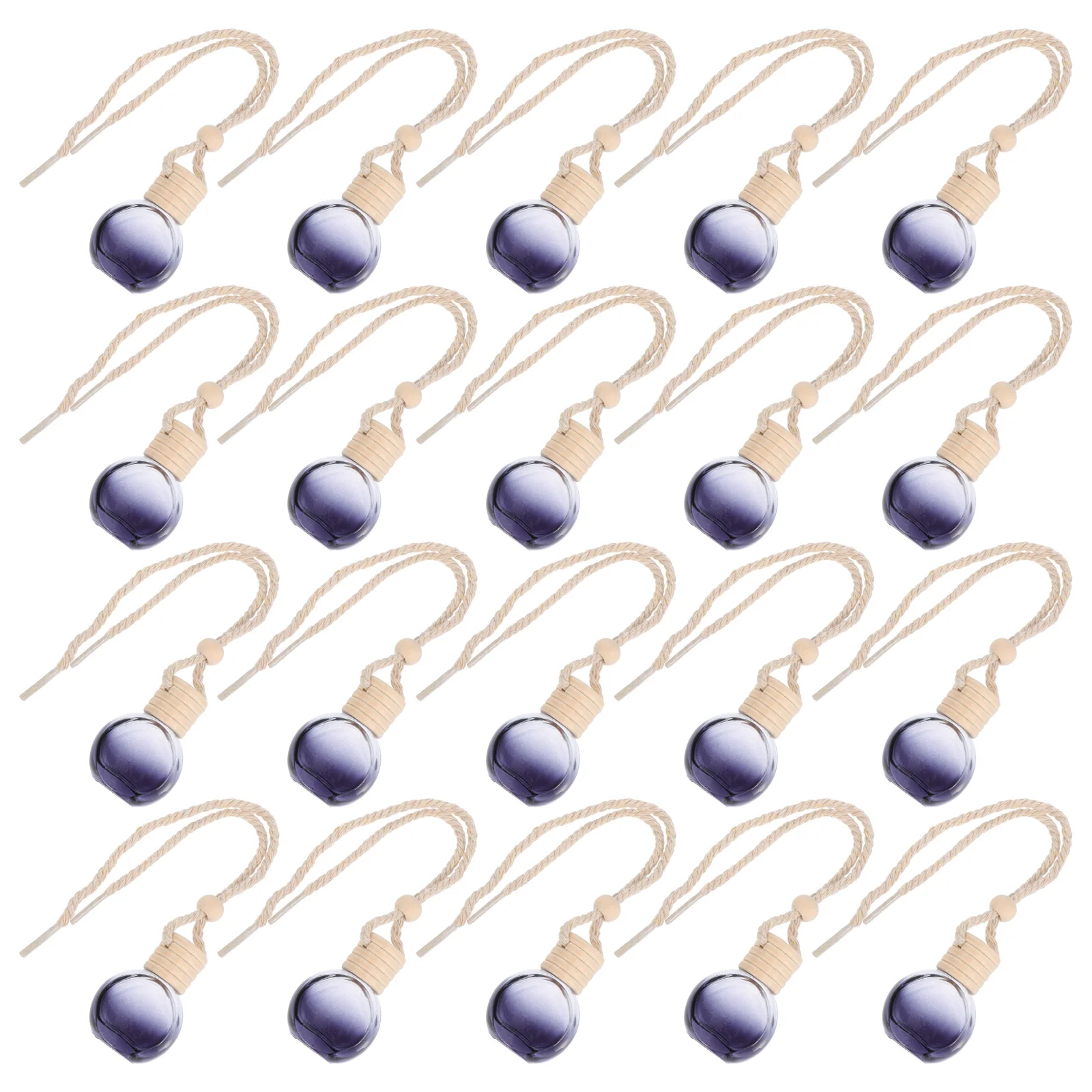 

20 Pcs Fragrance Diffusersations Perfume Bottle Hanging Essential Oil Car Pendant Ornament 3.5x2x5cm Interior Cotton Rope Small