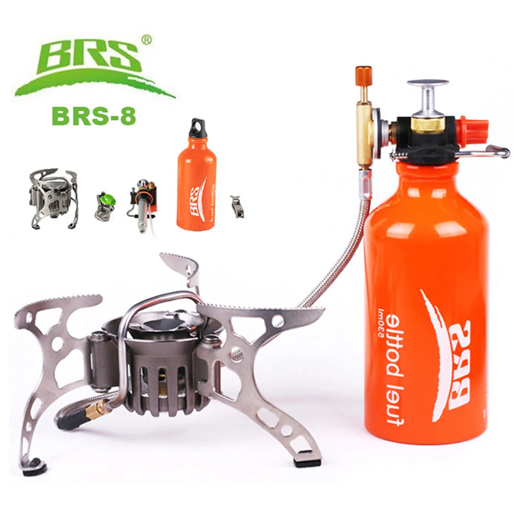 BRS-8/8A Portable Oil Gas Stove Camping Multi-Use Stove Cooking Cooker Multi Fuel Stoves Outdoor Picnic Hiking Gas Stove BRS-8