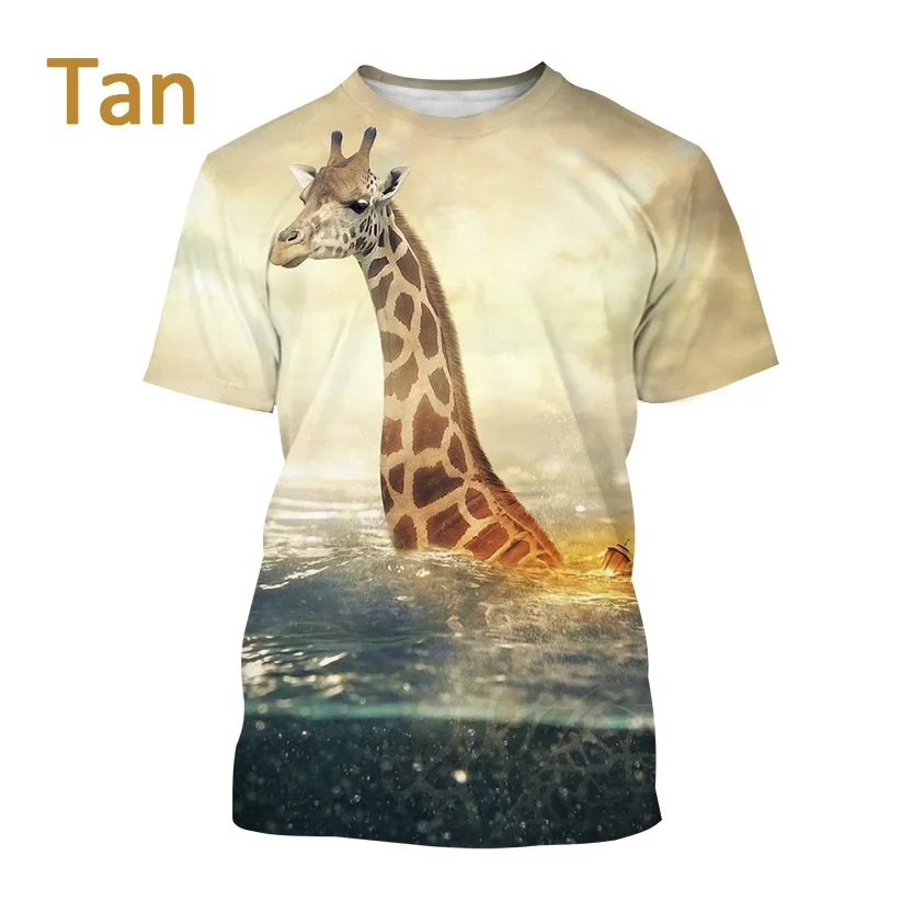 Рисунок 2 - Летняя мужская футболка с 3D принтом жирафа