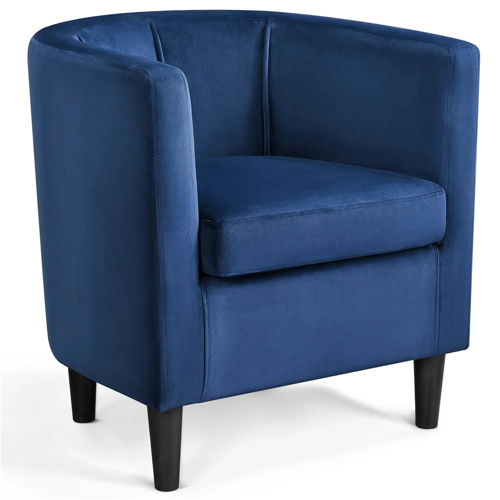 

Современное бархатное кресло с подлокотниками, синее бархатное кресло для гостиной, удобное, простое и современное кресло для гостиной