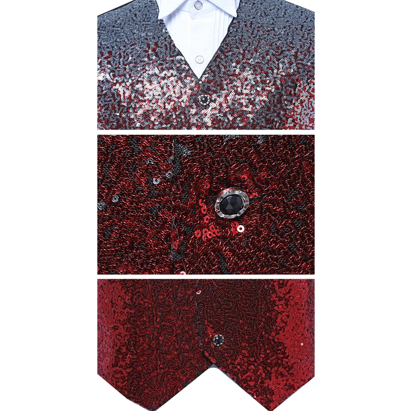 Синий блестящий жилет с украшением из блесток мужские жилеты для свадебных