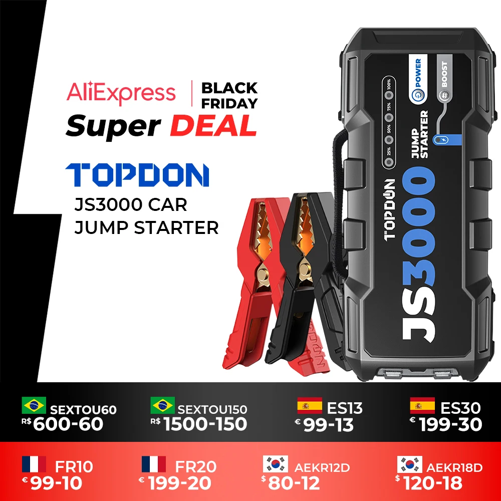 

Пусковое устройство для автомобиля Topdon JS3000 3000A 24000 мАч, пусковое устройство для автомобиля, пусковое устройство для автомобильного аккумуля...