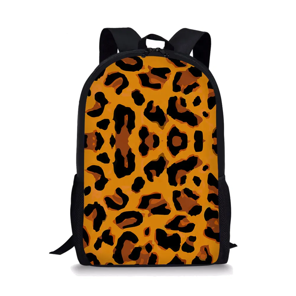 Leopard Style Print New Large Schoolbag Student School Backpack Waterproof Bagpack Capacity Primary Book Bags