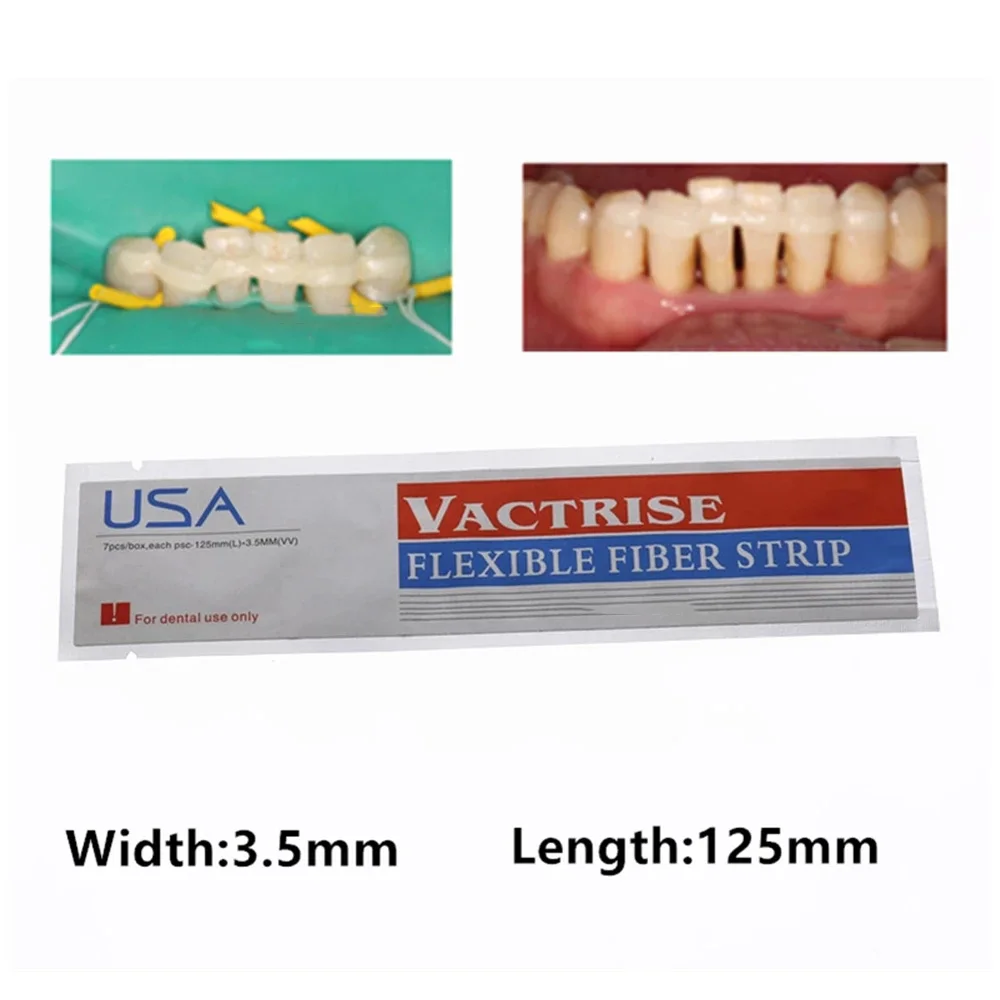 

7Pcs/box Dental Material USA Glass Fiber Splint Loose Tooth Fixation Strip Light Cure Bonding Flexible Fiber Band