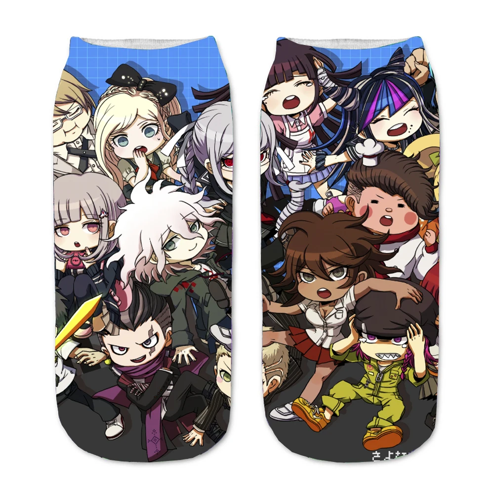 Носки для взрослых с мультяшным принтом мужские и женские носки косплея