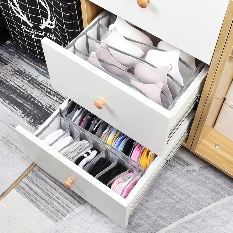 

Folding Closet Organizer Panties And Socks Storage Boxes Wardrobe Clothes Underwear Organizer Drawers Clothes Separator Boxes