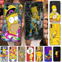 funny cartoon homer simpson family phone case for iphone 13 12 11 pro mini xs max 8 7 plus x se 2020 xr cover