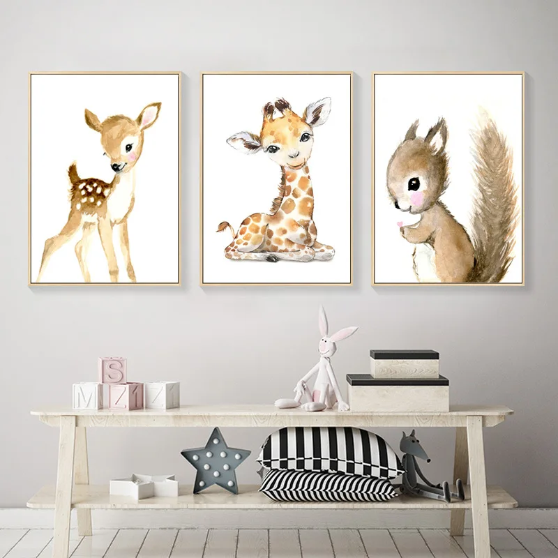

Canvas Painting Wall Art Cute Kawaii Baby Kids Living Room Decor Aesthetic Bedroom Decoration Pintura Mural Posters Decorativos
