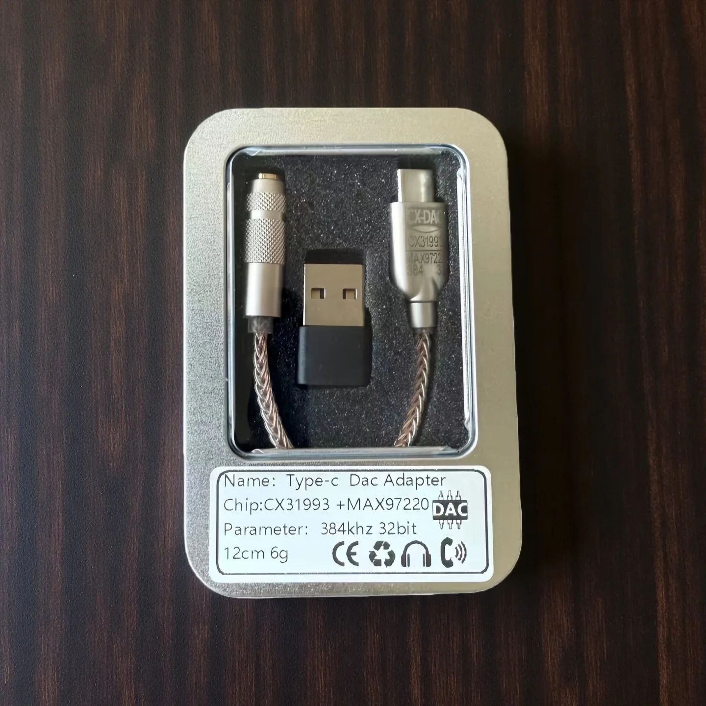 Фото Конвертер для внутриканальных наушников USB‑C с ЦАП, усилитель для наушников, двухчиповый декодер Hi-Res с низким уровнем шума для воспроизведения звука на телефонах и ноутбуках. №5