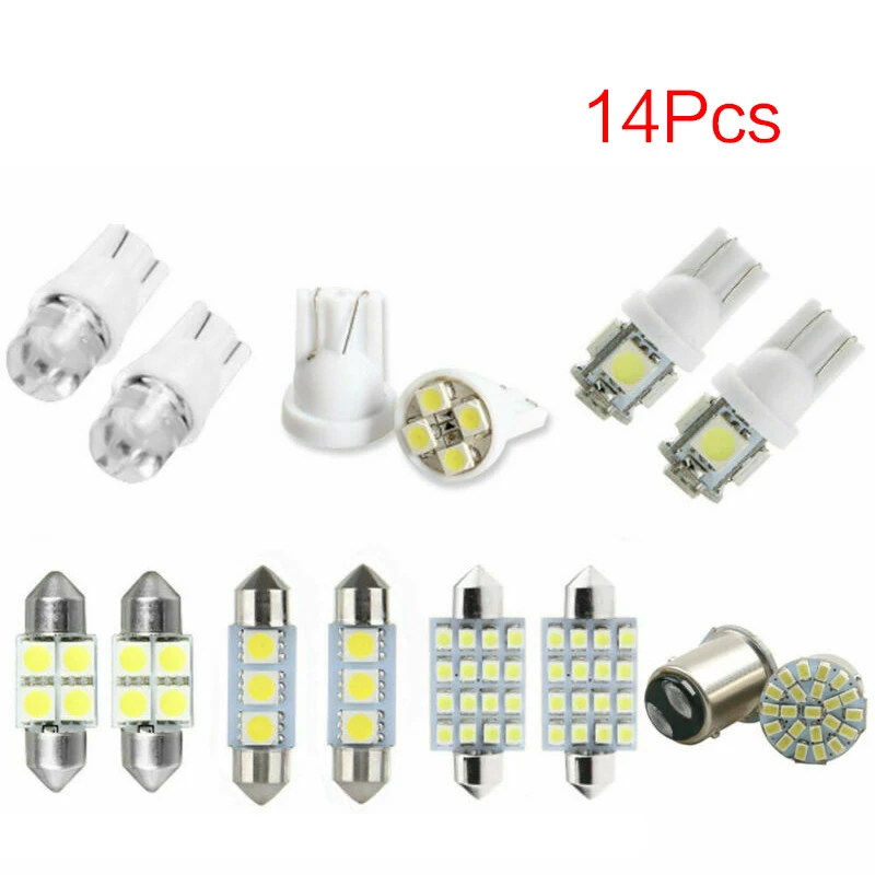 

14Pcs/Set Car Reading Light Cornering and Brake Led Lamp For Car Dome License Plate Interior Lighting Auto Light Accessories