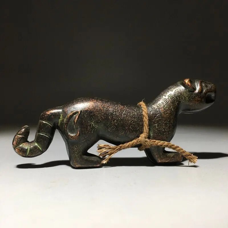 Антикварная коллекция полностью медный талисман с тигром Янлинга пара рук из