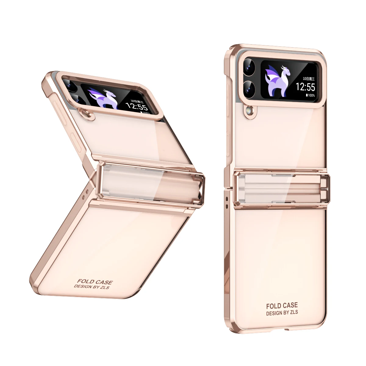 

for samsung z flip 4 Plating Fashion Funda Protective Case for Samsung Galaxy Z Flip 4 5G Flip4 Zflip4 Shockproof Covers
