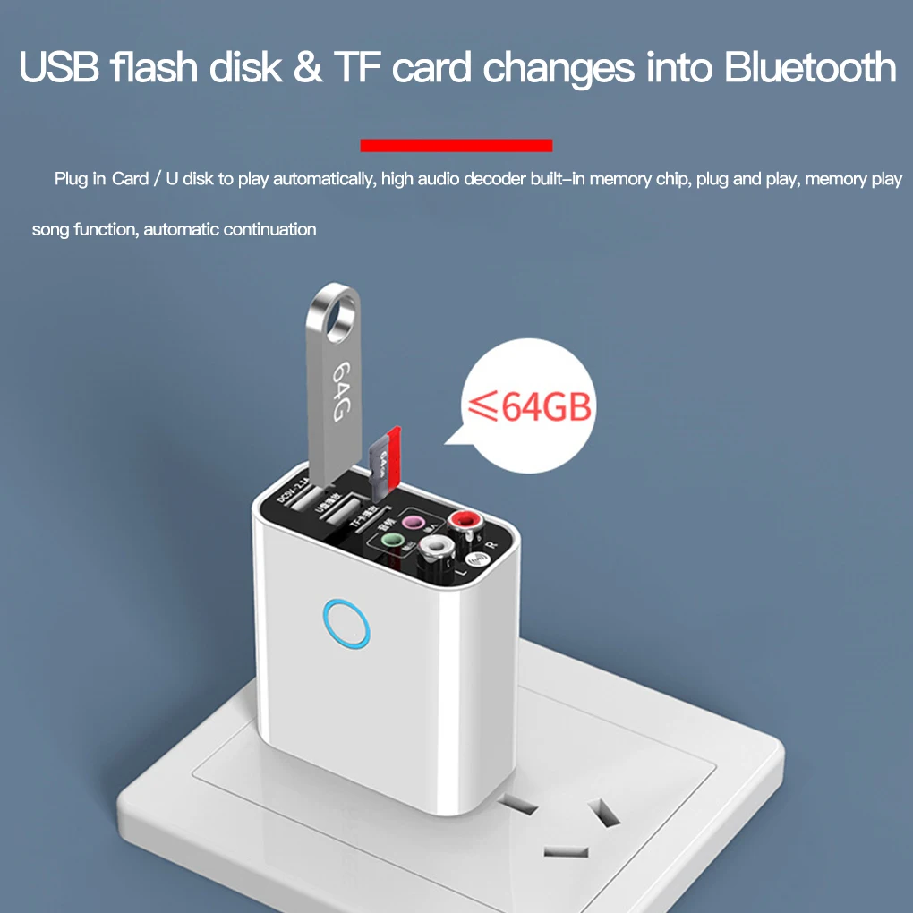 

Bluetooth 5,0 аудио адаптер беспроводной пульт дистанционного управления аудио передатчик приемник USB быстрое зарядное устройство