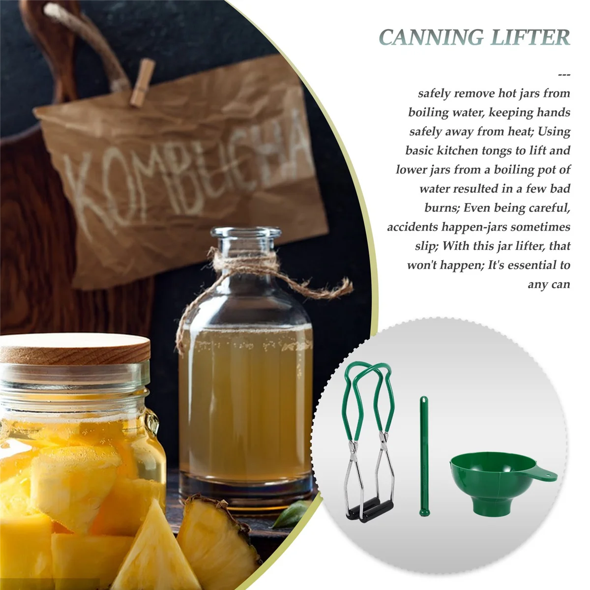 Набор для консервирования Подъемник банок с широким горлышком Воронка крышкой