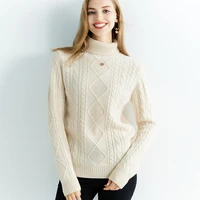 Cashmere Sweater Women Knitted Sweaters 100% Merino Wool Turtleneck Long-Sleeve Knit Pullover 2022 Winter Autumn Jumper Clothing 2