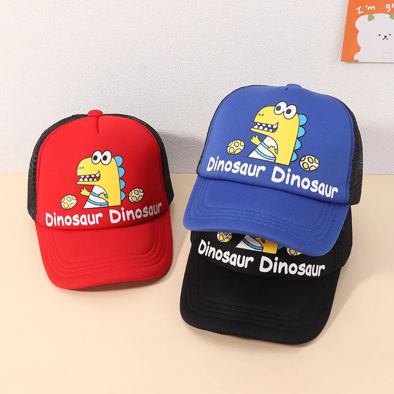

Cartoon Dinosaur Children Mesh Baseball Cap High Quality Kids Snapback Hats Summer Baby Boy Girl Hip Hop Sun Visors Hat Fit 3-6Y