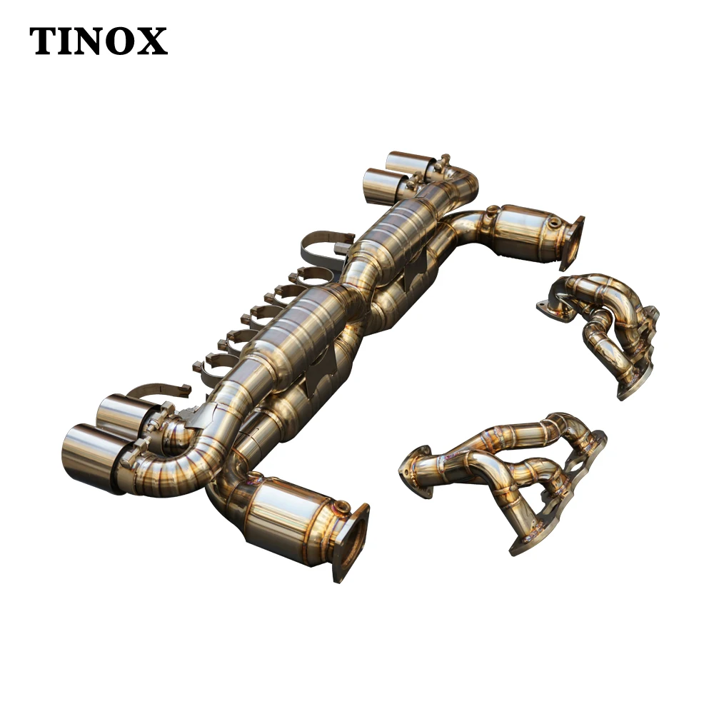 Выхлопная система Catback с головкой из титанового сплава для выхлопных газов Porsche