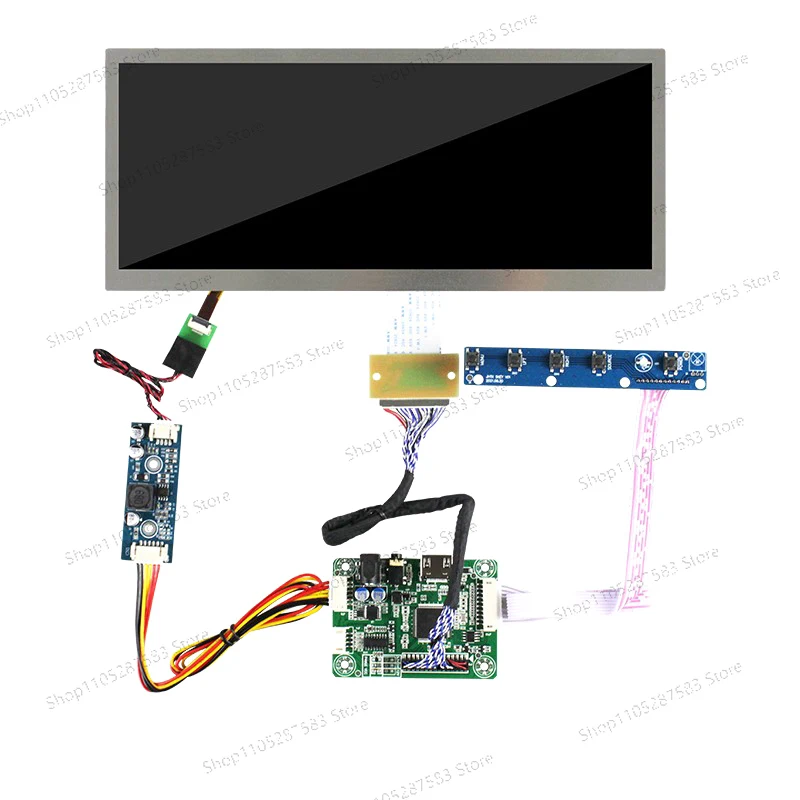 Фото 10.3-дюймовый ЖК-экран HSD103KPW2-A10 1920X720 IPS для цифровой приборной панели симулятора гонок, дисплей автомобильных приборов, плата управления HDMI VGA LCD №4