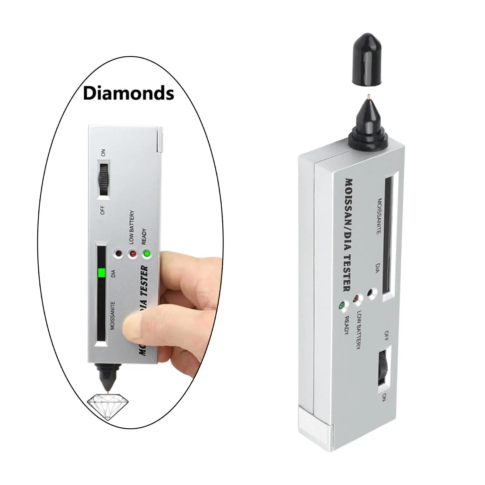 Portable Diamond Tester Pen Selector Jewelry Gemstone Detector High Accuracy