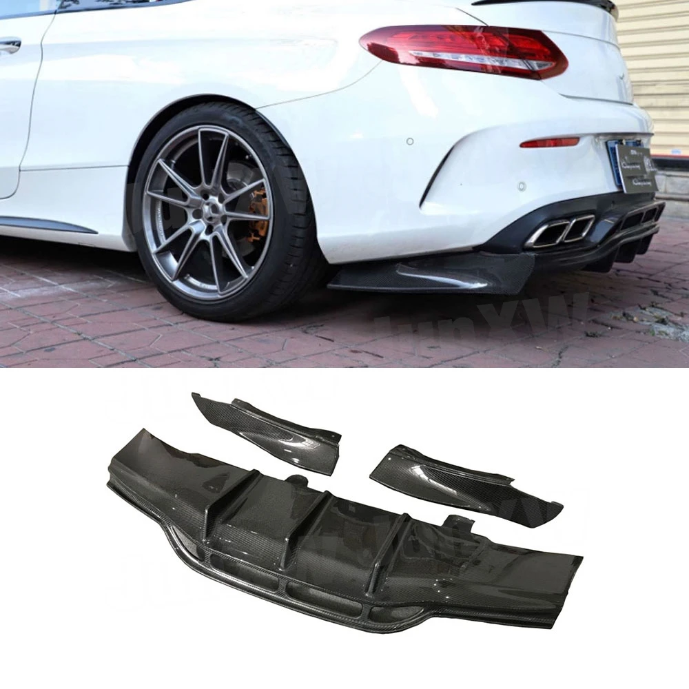 Задний бампер из углеродного волокна диффузор фартуки спойлер для Mercedes Benz C class C205