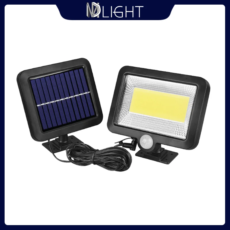 

Уличная настенная лампа с солнечной панелью, светильник с датчиком движения, 56 светодиодов, ночник для защиты, Разъемный светильник льник для патио, двора, палубы