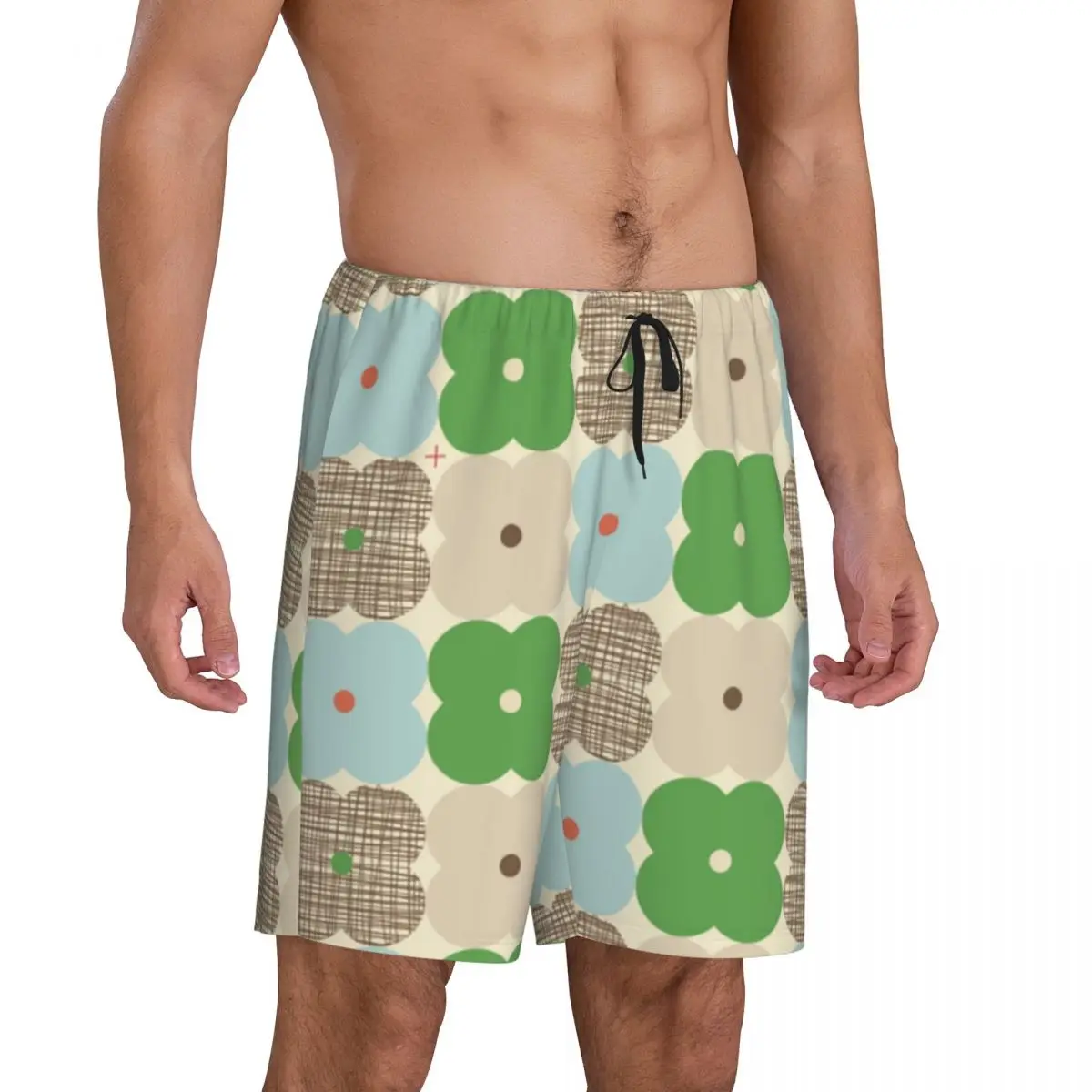 Пижама Orla Kiely мужская с принтом на заказ шорты цветочным одежда для сна карманами