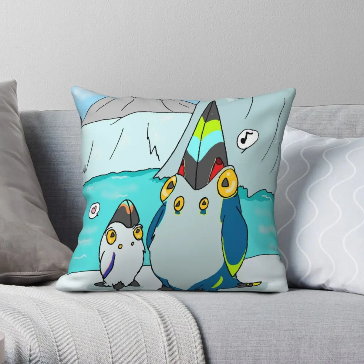 

Pengwing Pengling Square Pillowcase Polyester Linen Velvet Creative Zip Decor Pillow Case Sofa Cushion Cover