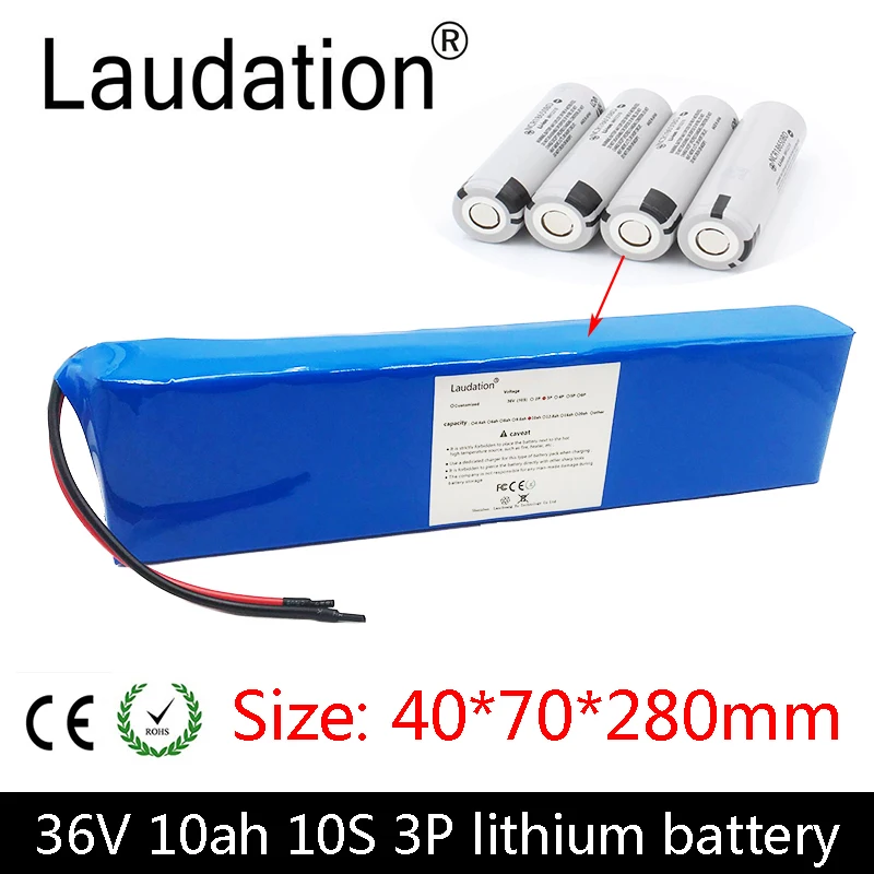 

36V 10ah Electric Bicycle lithium Battery Pack 10S 3P 350W 500W High Power And Capacity 42V Motorcycle Scooter With 15A BMS