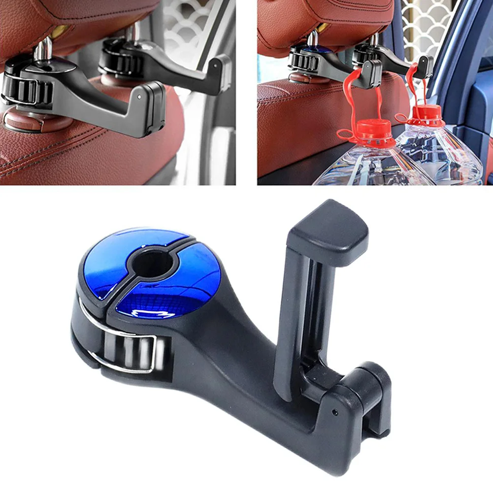 

2 In 1 Car Headrest Hook With Phone Holder Fit For Purse Vehicle Car Seat Headrest Hook Mobile Phone Bracket Rear Seat Hook Stor
