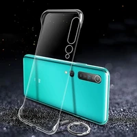 Ultra Thin Frameless Clear Phone Case For Xiaomi Ultra 10T Lite Pro 12X Cover For Redmi Note Pro Slim Hard Case