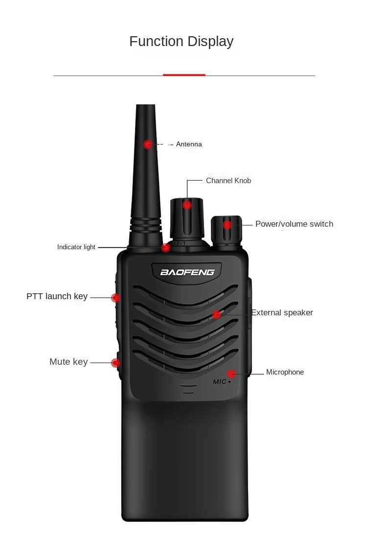 Baofeng Bf-e50plus Walkie Talkie Baofeng High Power Radio 50km Communication Equipment Handset