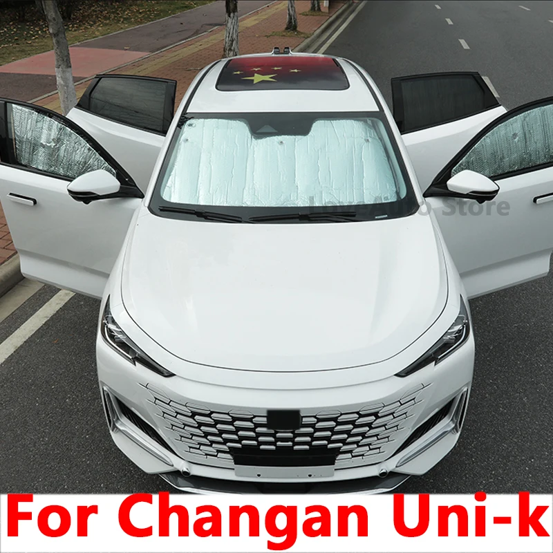 

For Changan Unik Uni-k 2021 2022 Car Aluminum Foil Windshield Sunshade Back Front Rear Window Sun Shade Visor Protector